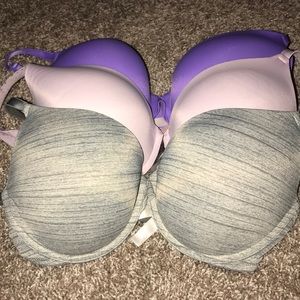 3 PINK BY VICTORIA’S SECRET BRA’S!! 💜